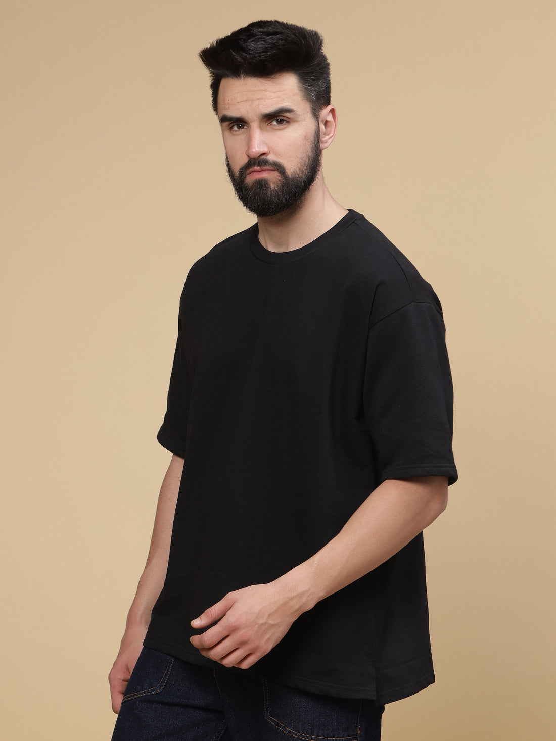 Jet black Oversized Tshirt