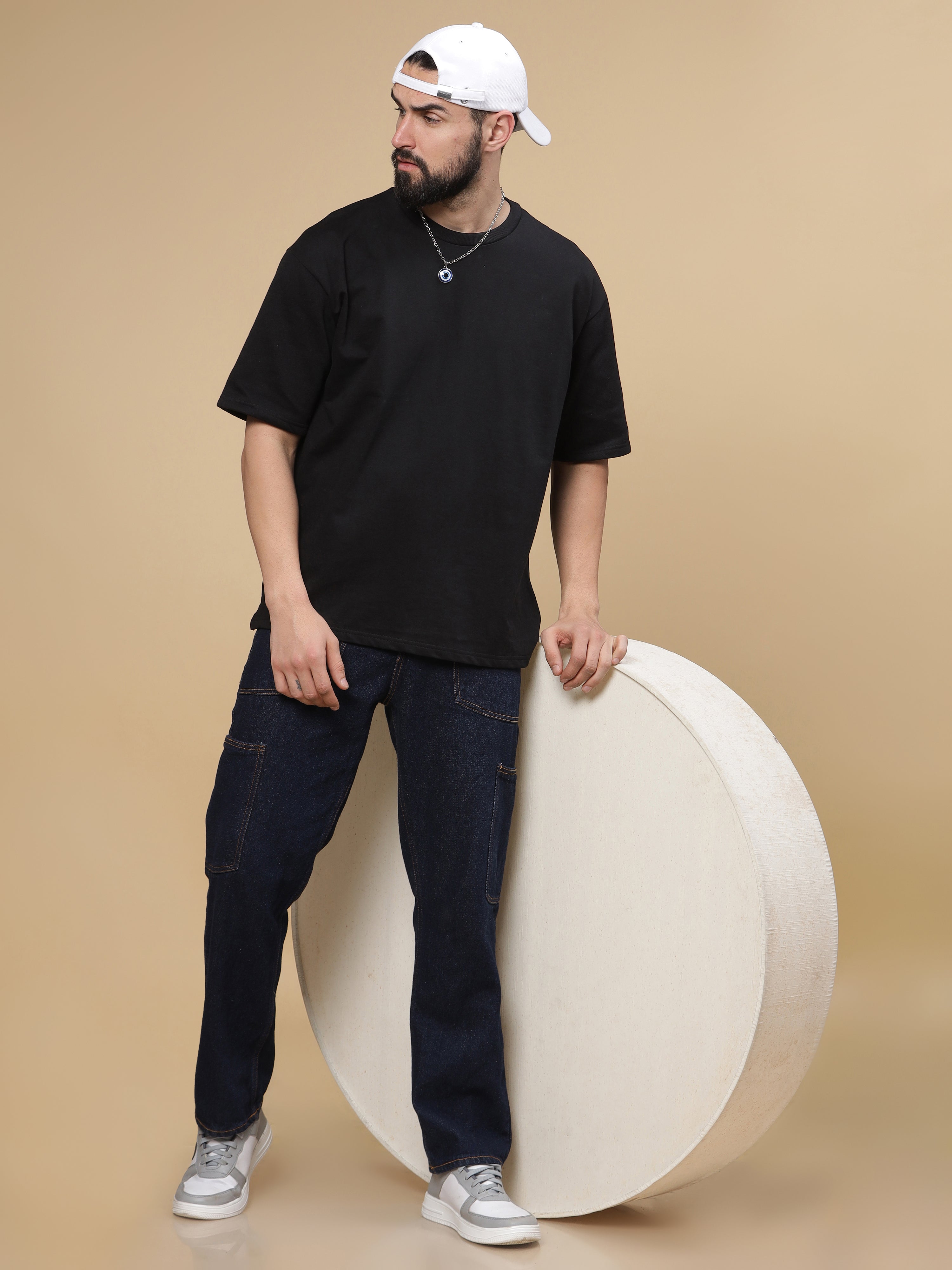 Jet black Oversized Tshirt