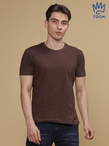 Brown Round Neck Tshirt